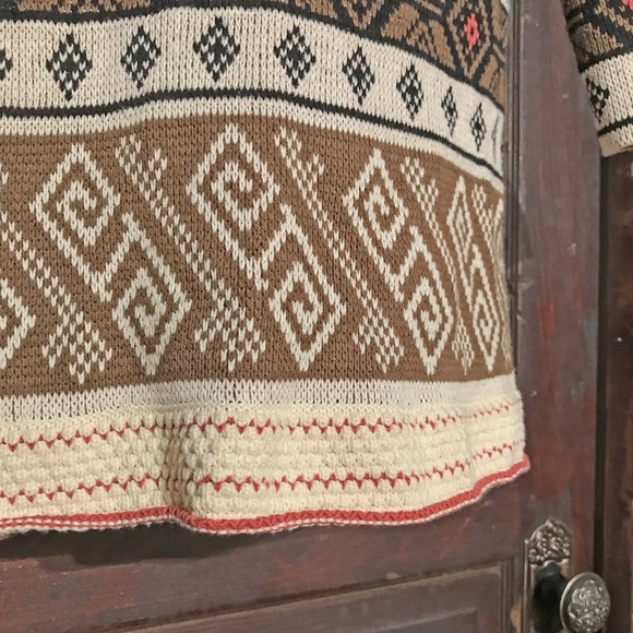 Forever 21 Cardigan Open Front Aztec Southwestern Tribal Geometric Sweater Boho - Picture 9 of 16